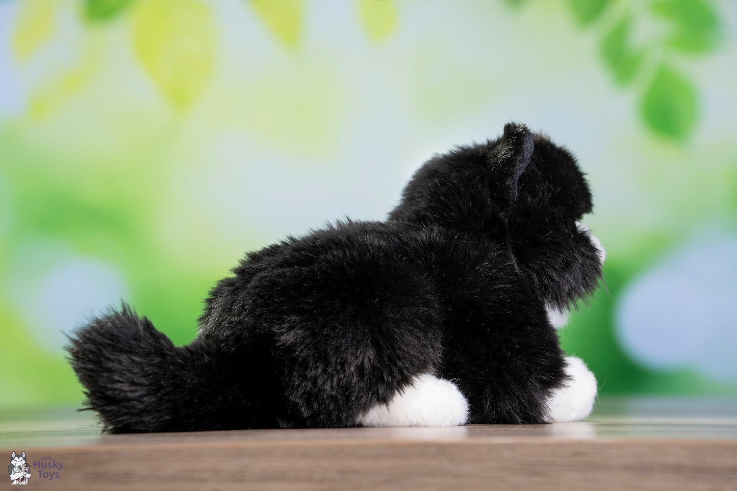 Teddy Hermann Black and White Cat Lying