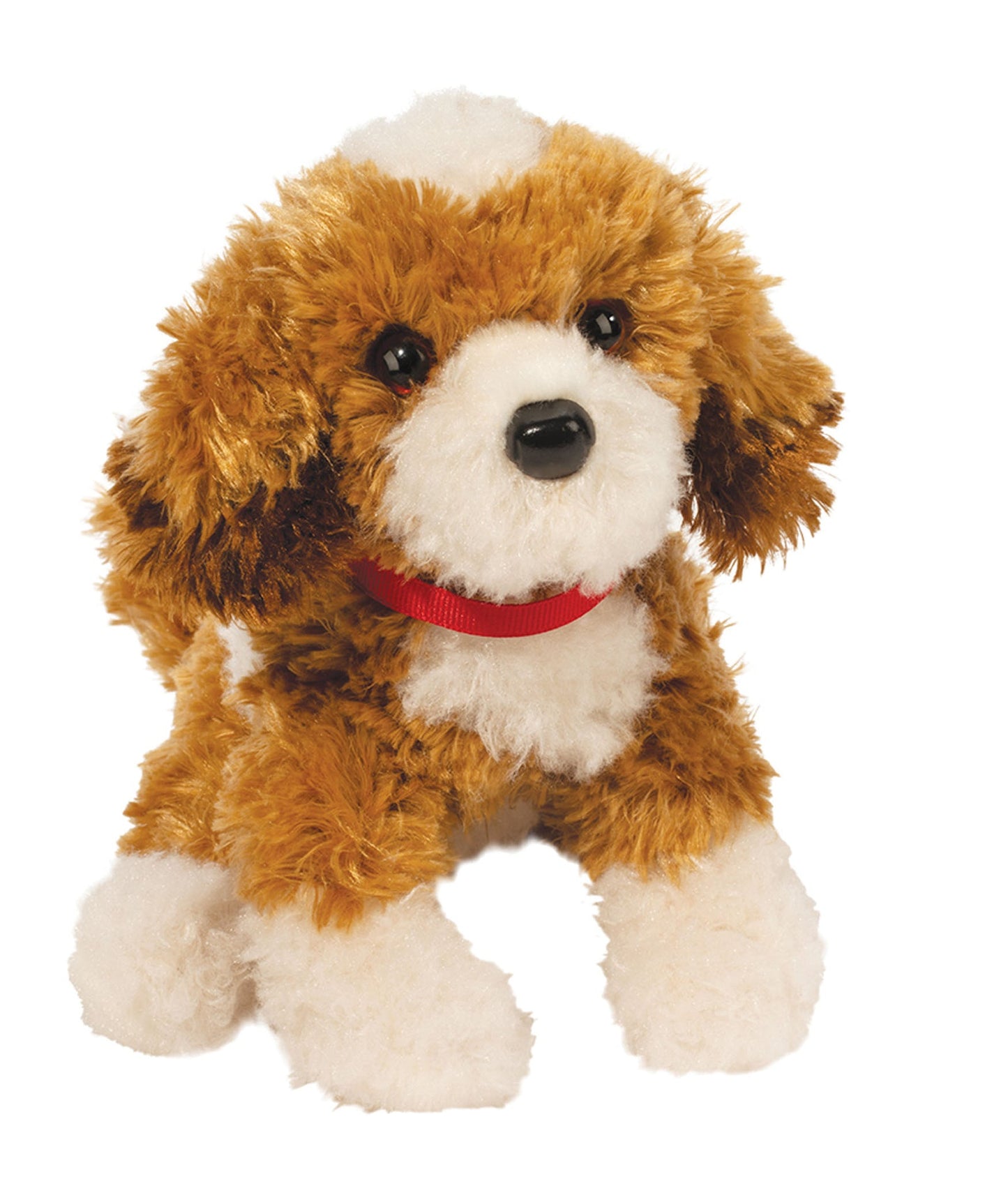 Douglas Cuddle Toys Buttercup Doodle Pup with Red Collar