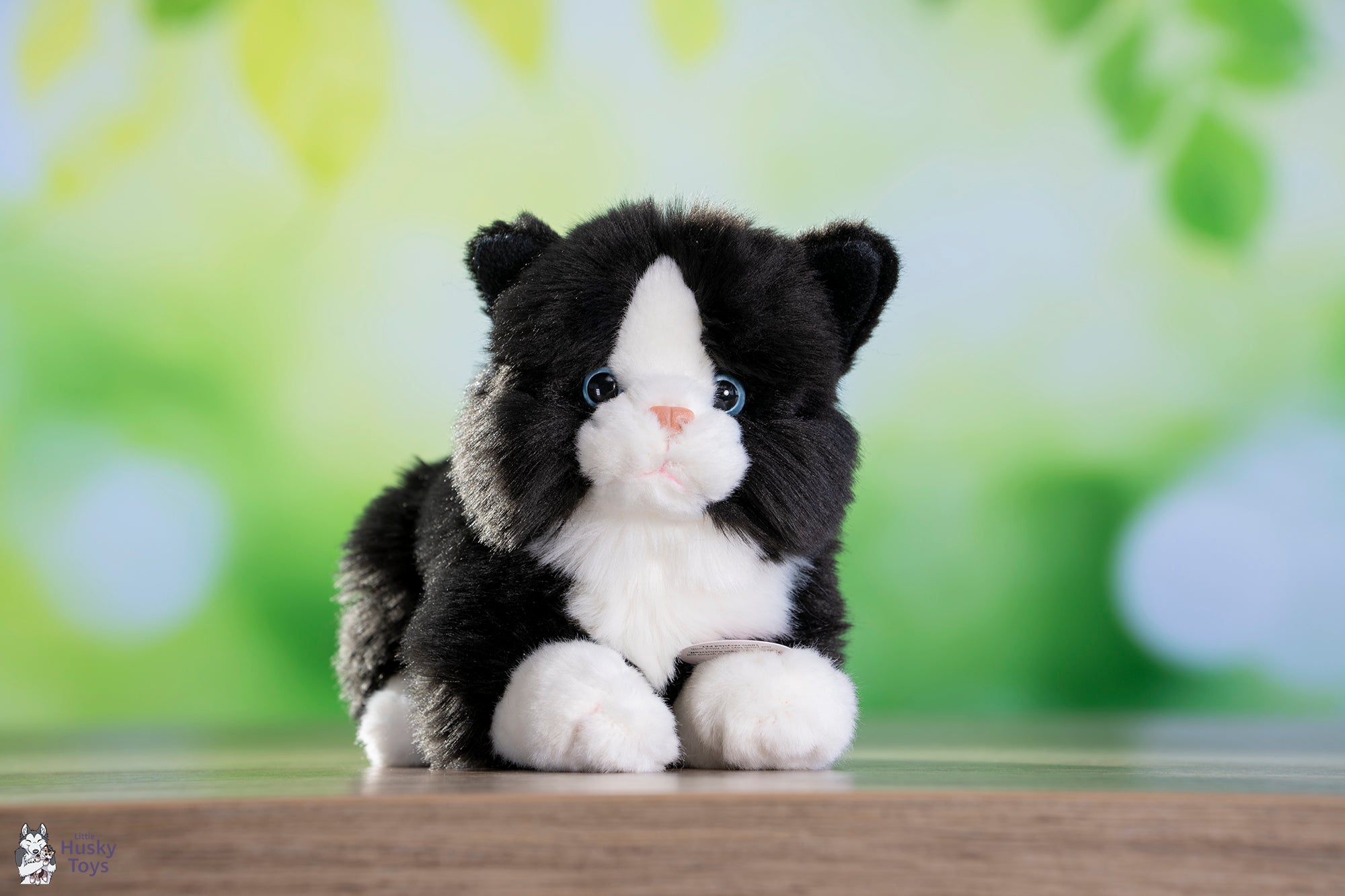 Hermann Teddy Black and White Cat Lying Little Husky Toys