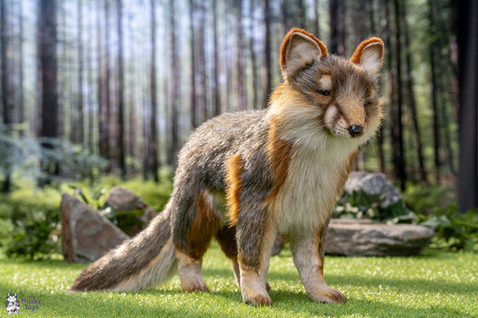 Hansa Creation Standing Gray Fox