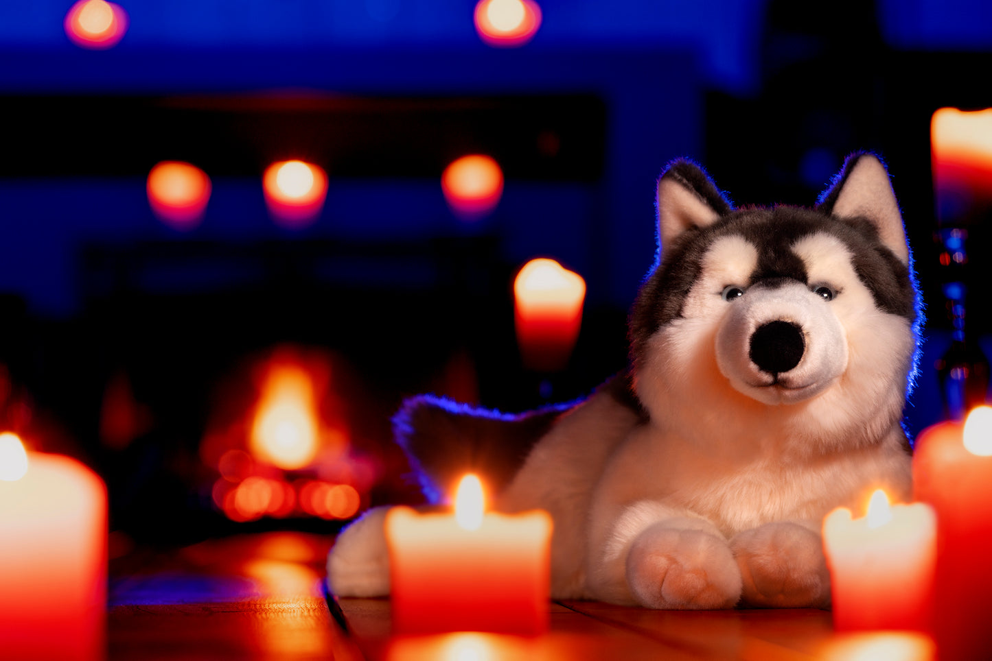 Hermann Teddy Husky Lying 60cm